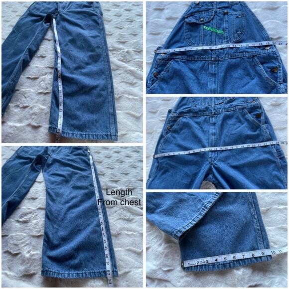 🔥Vintage Key Imperial Denim Carpenter Bib Overalls Farmer Barn Work Western - Picture 13 of 14